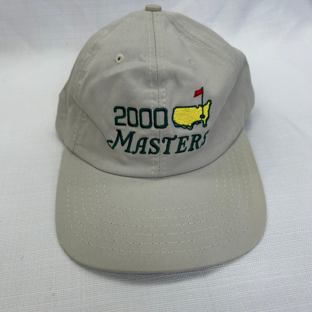 Vintage 2000 Masters Golf Hat Cap Khaki Beige American Needle Augusta Y2K NEW